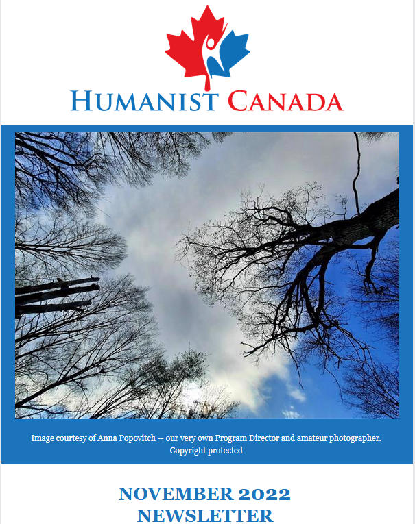 Humanist Canada Newsletter - November 2022